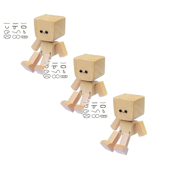 Wooden Leg Shaker Doll,Creative Shaking Wooden Man Figurine,Adorable Shaking Feet Doll For Office,Living Room,Shelf Decoration,Relaxation And Collectible Gift,3Pcs