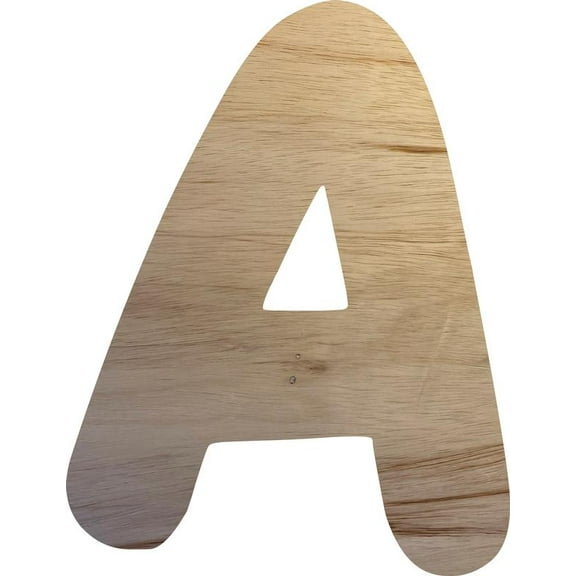 Wooden Letter A, Blank Craft Paintable 5'' Wall Hanging Wood Alphabet Letter, Shadow Beamer