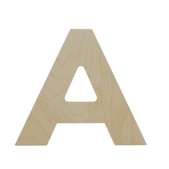 Wooden Letter A Cutouts 12", Pack of 3 Wooden Letters for Wall Decor, Home Decor, Crafts, and Party Decorations by Woodpeckers