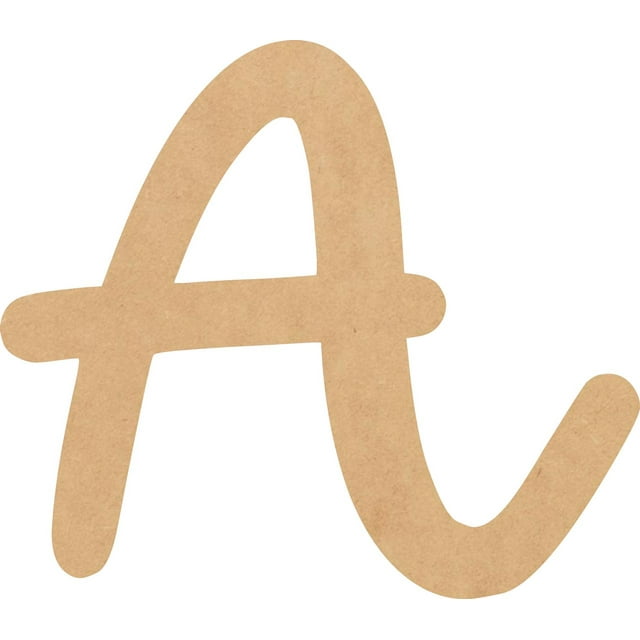 Wooden Letter (A) Unfinished Craft, 15'' Tall Paintable DIY, Script ...