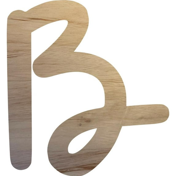 Wooden Letter B Craft Project, 4'' Tall Small Unfinished Wood Alphabet Letter, DIY