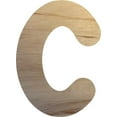 thumbnail image 1 of Wooden Letter C, Blank Craft Paintable 4'' Wall Hanging Wood Alphabet Letter, Shadow Beamer, 1 of 5