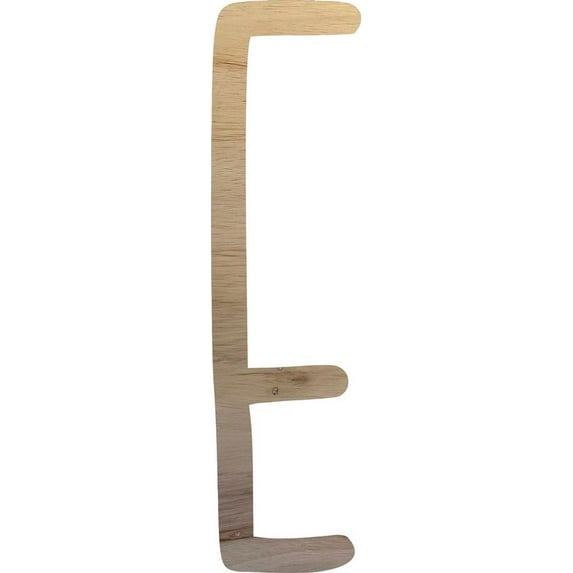 Wooden Letter Craft, 6'' tall Alphabet Letter E, Wall Hanging Northwood Font