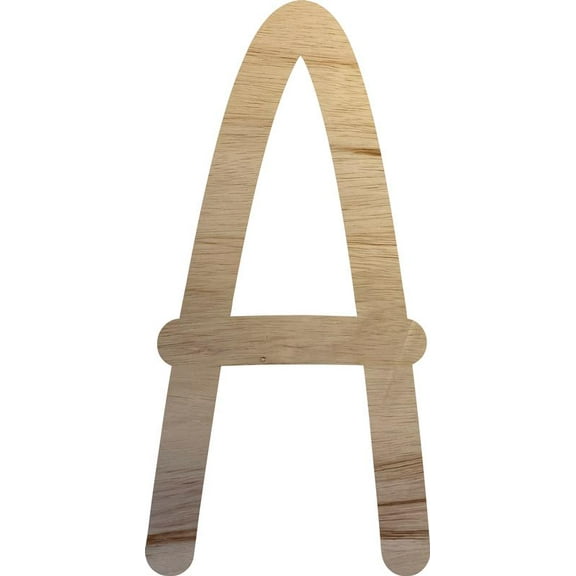 Wooden Letter Craft A Shape, Paintable 8'' Tall Wood Alphabet DIY Letter, Unfinished