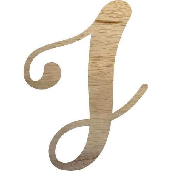 Wooden Letter Craft Alphabet J, Unfinished 5'' Small Wood Letter Décor