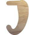 thumbnail image 1 of Wooden Letter Craft Blank, Unfinished 4'' Tall Letter J, DIY Bright Orchid Font, 1 of 3