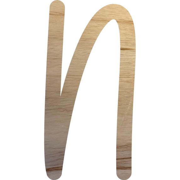 Wooden Letter Craft N Shape, Paintable 8'' Tall Wood Alphabet DIY Letter, Unfinished