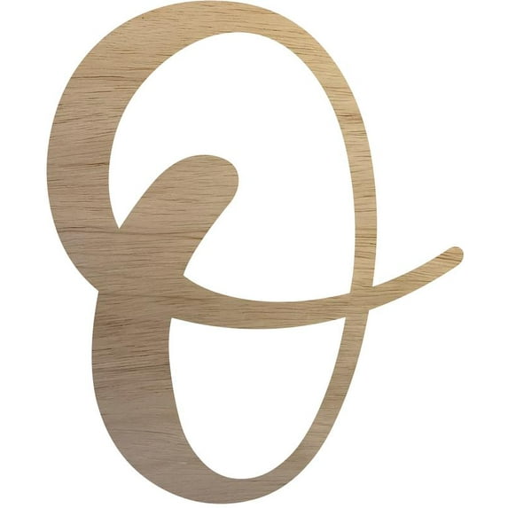 Wooden Letter Craft O, Unfinished Wall Hanging 10'' Tall Wood Letter