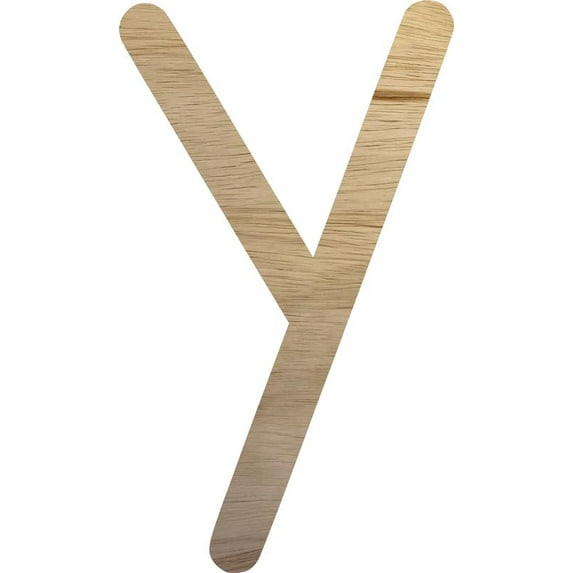 Wooden Letter Craft Y, Paintable Small 8'' Tall Wood Letter, Unfinished Décor