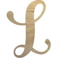 thumbnail image 1 of Wooden Letter Cursive L, Unfinished 8'' Craft Wood Letter, Paintable DIY, 1 of 3