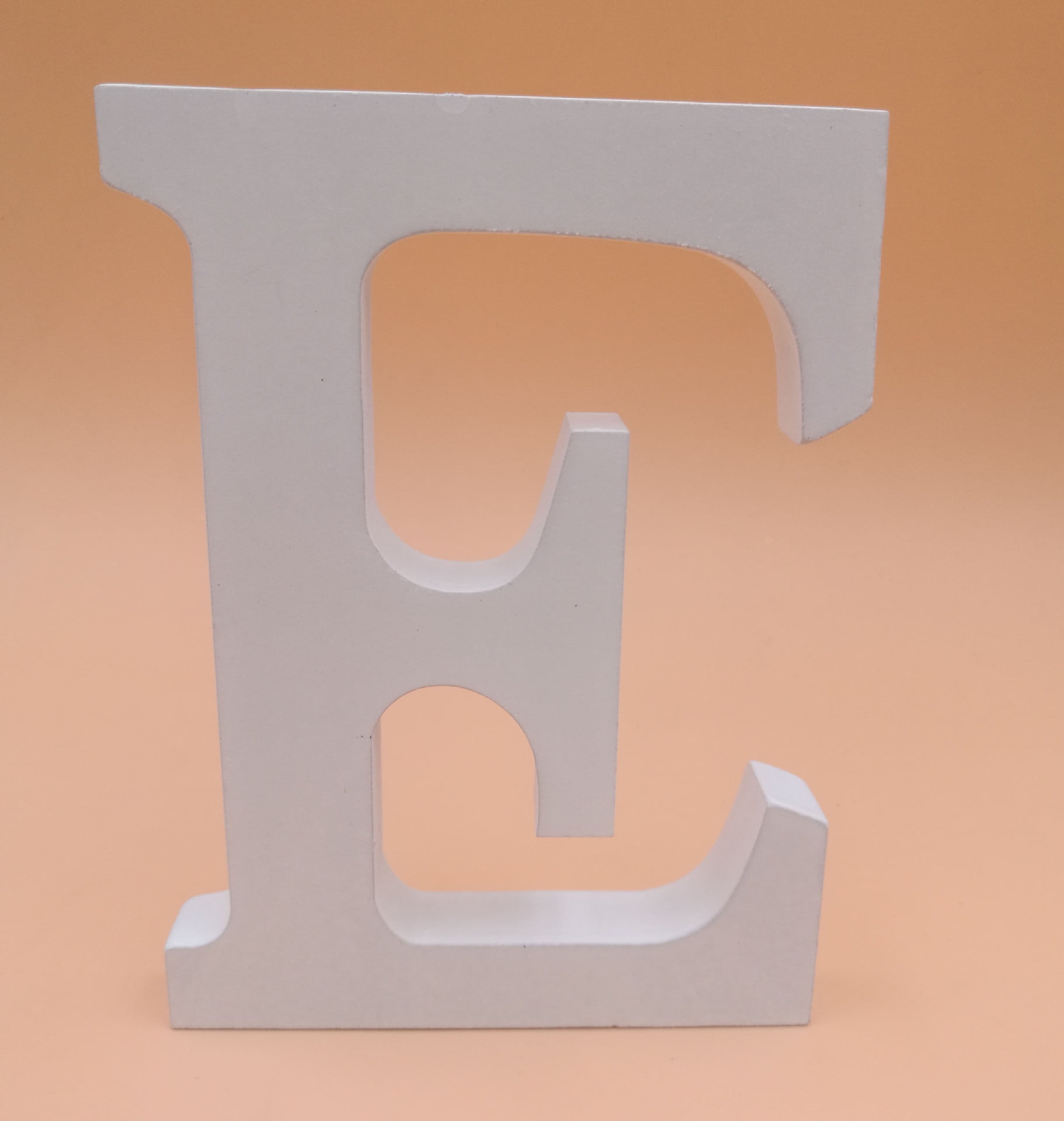 Wooden Letter E Decoration Tabletop Wood Craft Letter Sign Household