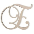 thumbnail image 1 of Wooden Letter E, Wooden Wall Hanging, Large Wooden Letters, Cursive Wood Letter, 1 of 9