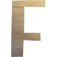 thumbnail image 1 of Wooden Letter (F) Unfinished Craft, 6'' Tall Alphabet Wood Letter DIY, Paintbale Icebold Font, 1 of 5