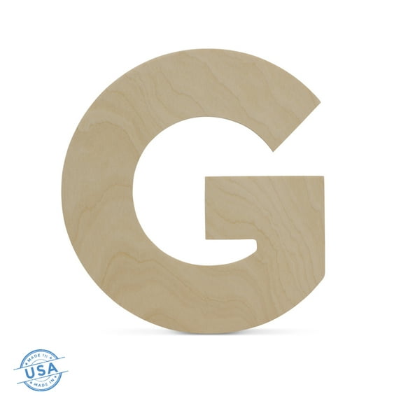 Wooden Letter G Cutouts 8", Pack of 3 Wooden Letters for Wall Decor, Home Decor, Crafts, and Party Decorations by Woodpeckers