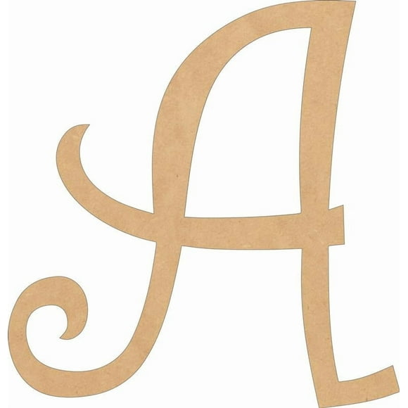 Wooden Letter Girl, Unfinished 8'' Tall Alphabet A, Blank Wall Craft
