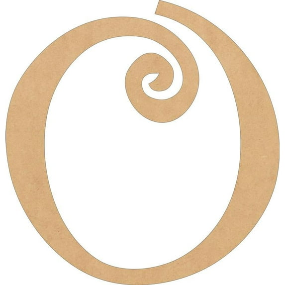 Wooden Letter Girl, Unfinished 8'' Tall Alphabet O, Blank Wall Craft