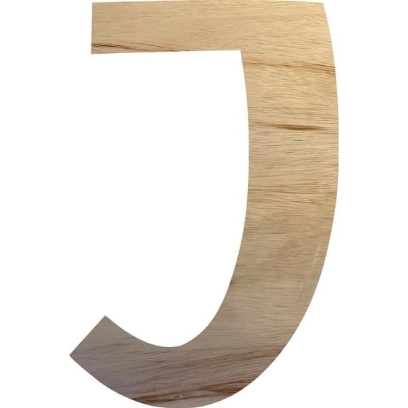 Wooden Letter (J) Unfinished Craft, 8'' Tall Alphabet Wood Letter DIY, Paintbale Icebold Font