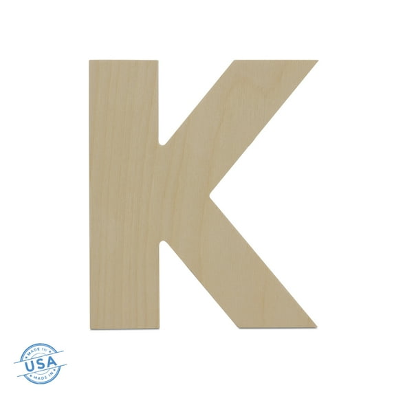 Wooden Letter K Cutouts 8", Pack of 5 Wooden Letters for Wall Decor, Home Decor, Crafts, and Party Decorations by Woodpeckers
