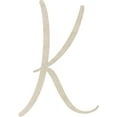 thumbnail image 1 of Wooden Letter (K) Unfinished Craft, 6'' Tall Paintable DIY, Script Rebeca Font, 1 of 5