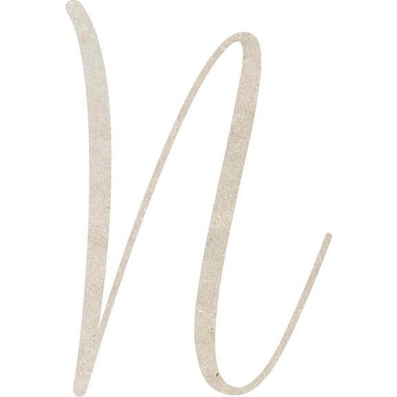 Wooden Letter (N) Unfinished Craft, 14'' Tall Paintable DIY, Script Rebeca Font