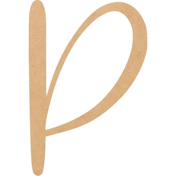 Wooden Letter P Blank Craft, Paintable 3'' MDF Wood DIY, Snowy