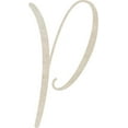 thumbnail image 1 of Wooden Letter (P) Unfinished Craft, 6'' Tall Paintable DIY, Script Rebeca Font, 1 of 5