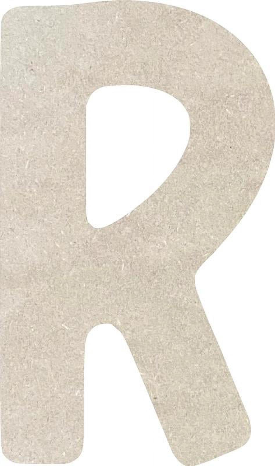 Wooden Letter R Blank Craft, Paintable 4'' MDF Wood DIY, Rawles ...
