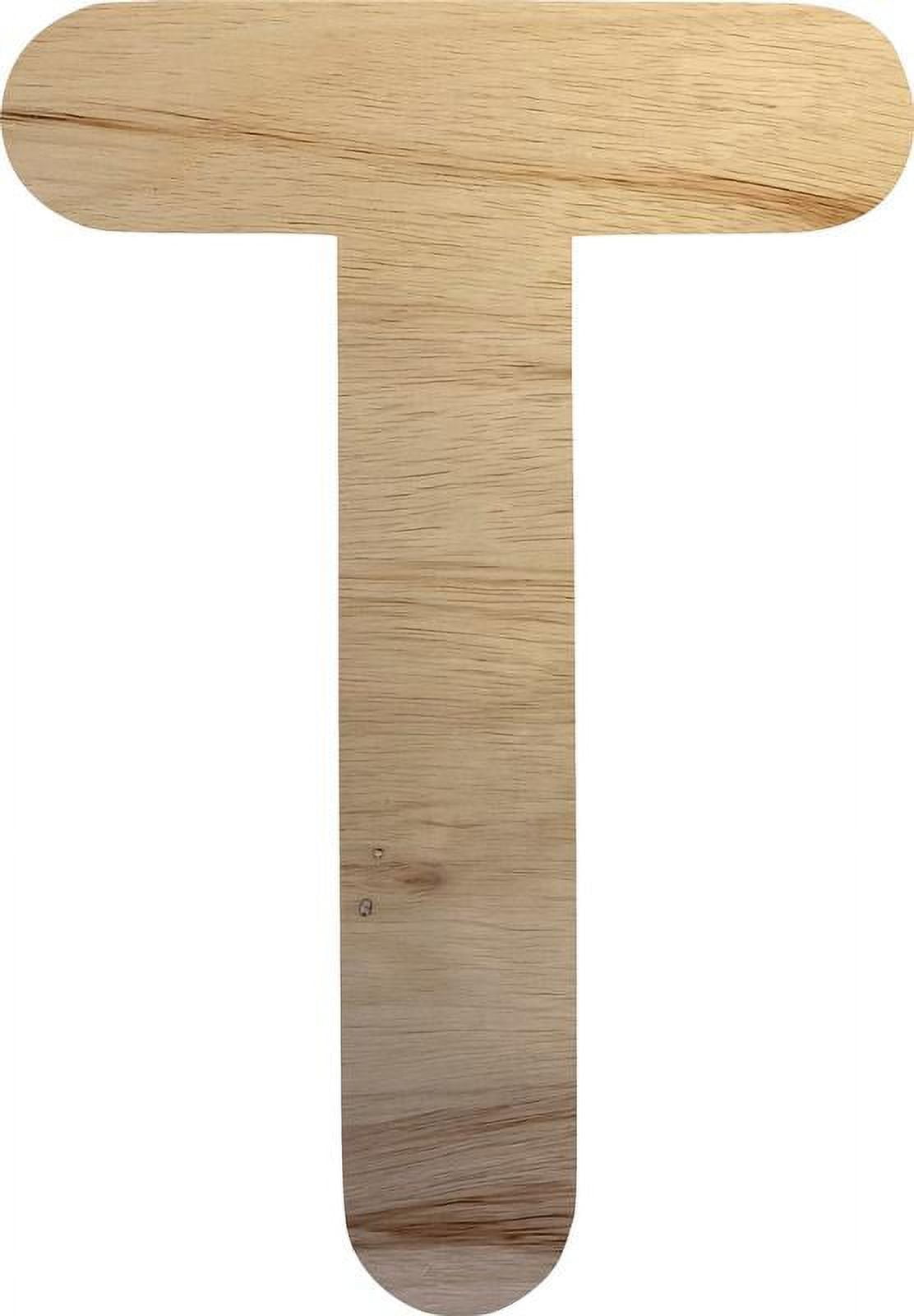 Wooden Letter T, Blank Craft Paintable 10'' Wall Hanging Wood Alphabet
