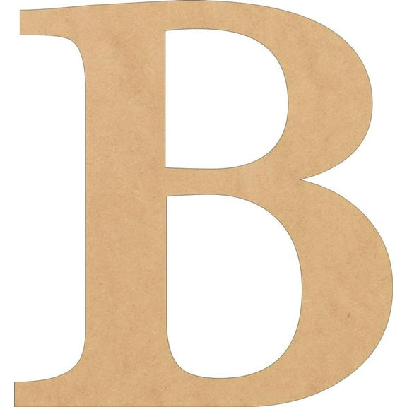 Wooden Letter Times, Unfinished 8'' Tall Alphabet B, Blank Wall Craft