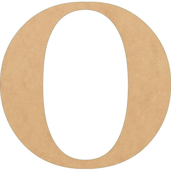 Wooden Letter Times, Unfinished 8'' Tall Alphabet O, Blank Wall Craft