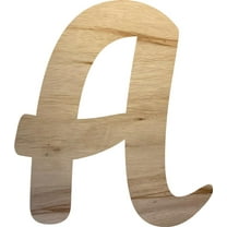 Wooden Letter Unfinished A, Paintable 14'' Tall Small Wood Letter DIY