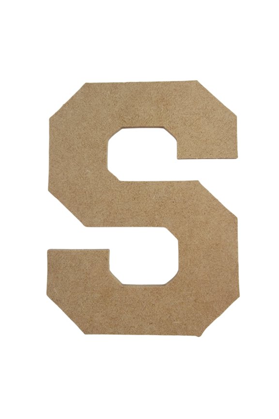 Wooden Letter Unfinished, Collegiate Font, Craft Cutout