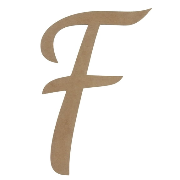 Wooden Letter Unfinished, DancingScript Font, Craft Cutout