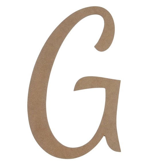 Wooden Letter Unfinished, DancingScript Font, Craft Cutout