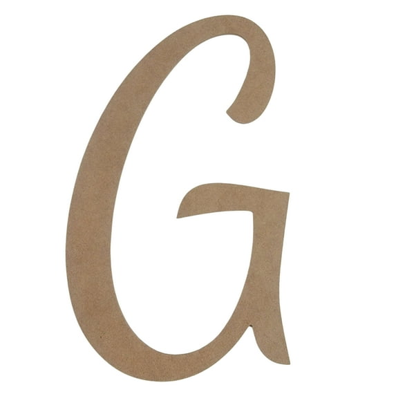 Wooden Letter Unfinished, DancingScript Font, Craft Cutout