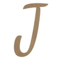thumbnail image 1 of Wooden Letter Unfinished, DancingScript Font, Craft Cutout, 1 of 2