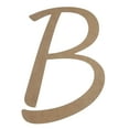 thumbnail image 1 of Wooden Letter Unfinished, DancingScript Font, Craft Cutout, 1 of 2