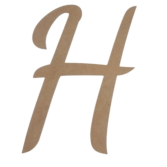 Wooden Letter Unfinished, DancingScript Font, Craft Cutout