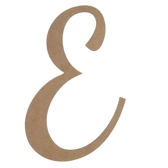 Wooden Letter Unfinished, DancingScript Font, Craft Cutout