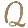 thumbnail image 1 of Wooden Letter Unfinished, DancingScript Font, Craft Cutout, 1 of 2