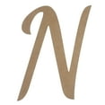 thumbnail image 1 of Wooden Letter Unfinished, DancingScript Font, Craft Cutout, 1 of 3