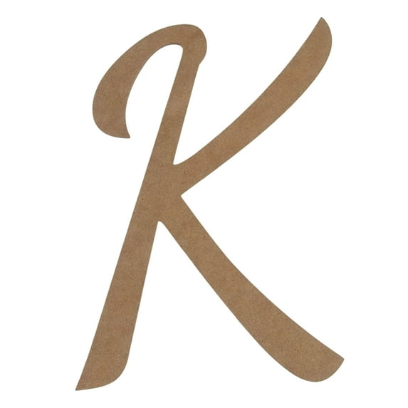 Wooden Letter Unfinished, DancingScript Font, Craft Cutout