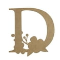 thumbnail image 1 of Wooden Letter Unfinished, Floral Times Font, Craft Cutout, 1 of 2
