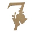 thumbnail image 1 of Wooden Letter Unfinished, Floral Times Font, Craft Cutout, 1 of 3