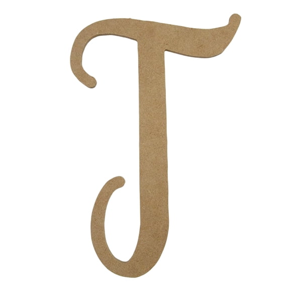 Wooden Letter Unfinished, Freestyle Font, Craft Cutout