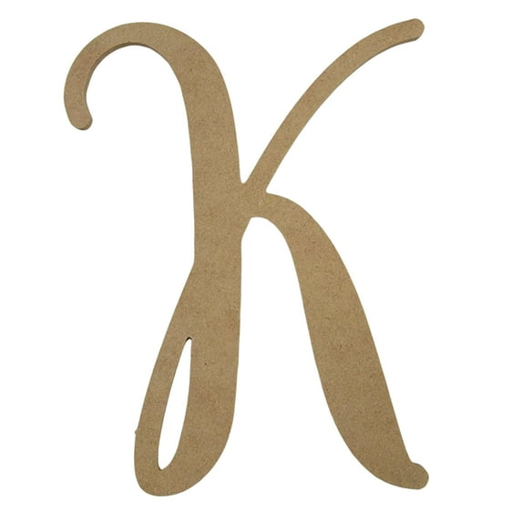 Wooden Letter Unfinished, Freestyle Font, Craft Cutout