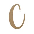 thumbnail image 1 of Wooden Letter Unfinished, King Basil Font, Craft Cutout, 1 of 3