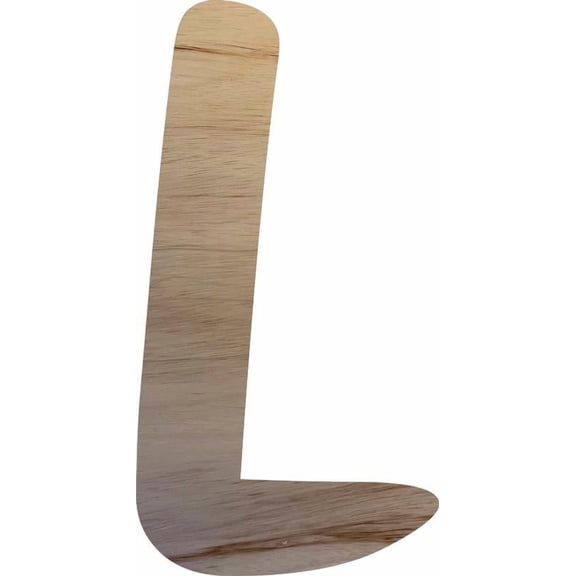 Wooden Letter Unfinished L, Paintable 4'' Tall Small Wood Letter DIY