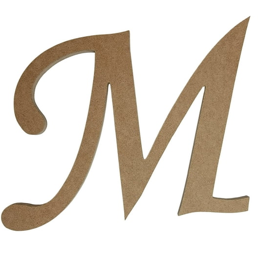 Wooden Letter Unfinished, Monotype Font, Craft Cutout