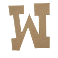 thumbnail image 1 of Wooden Letter Unfinished, Rustler Font, Craft Cutout, 1 of 3